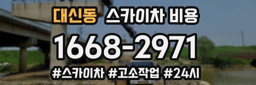 대신동 스카이차 비용