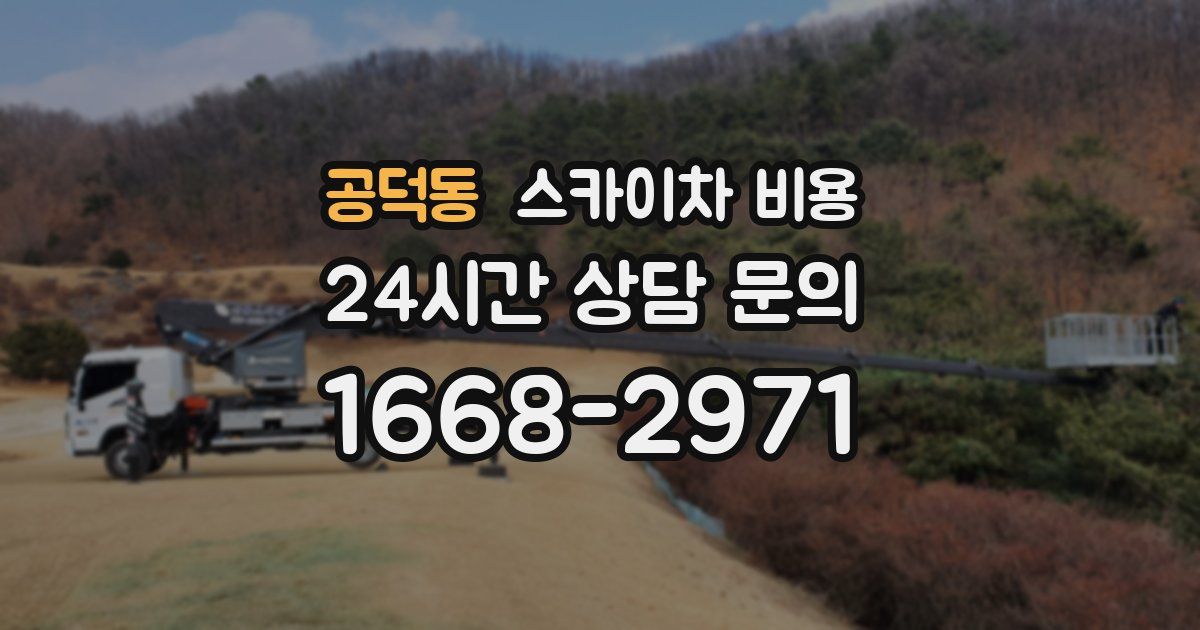 공덕동 스카이차 비용