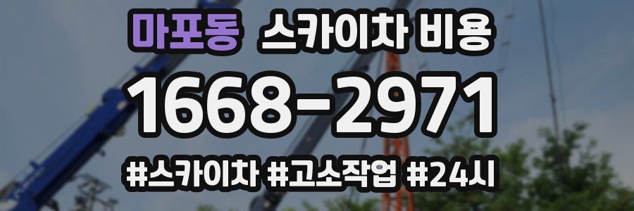 마포동 스카이차 비용