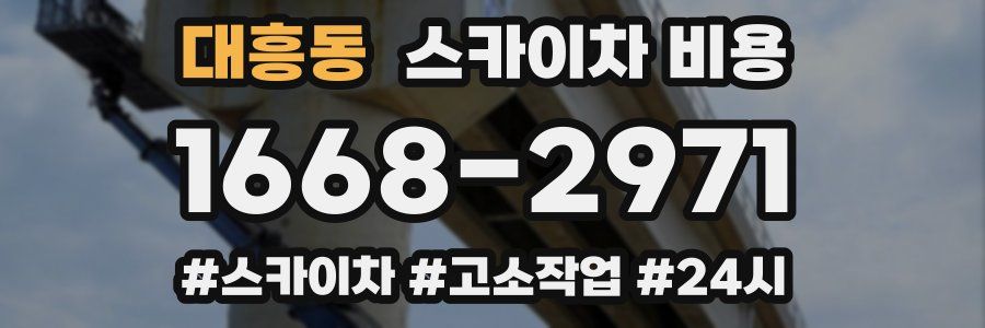 대흥동 스카이차 비용