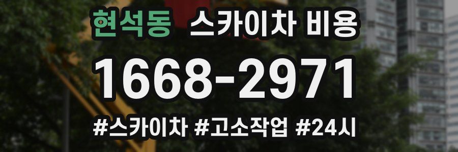 현석동 스카이차 비용