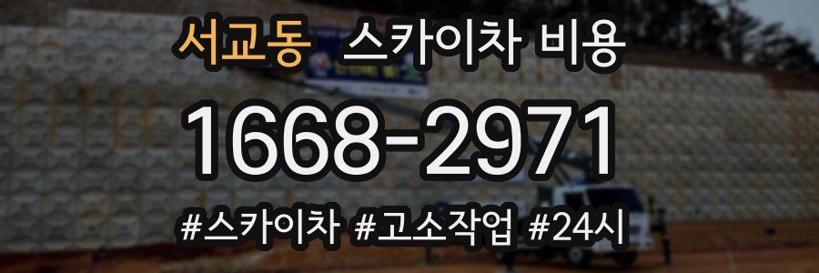 서교동 스카이차 비용