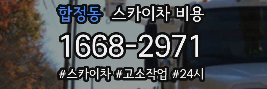 합정동 스카이차 비용