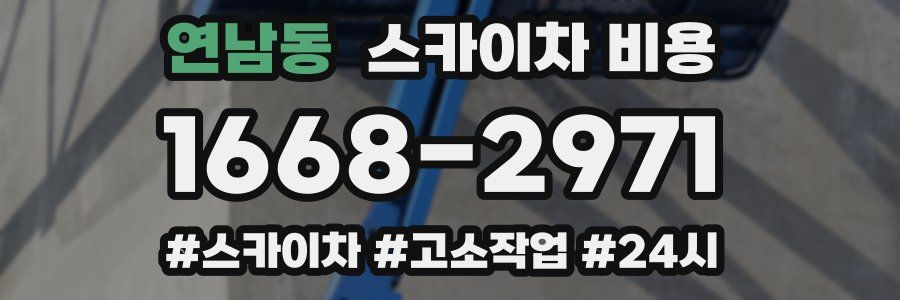 연남동 스카이차 비용