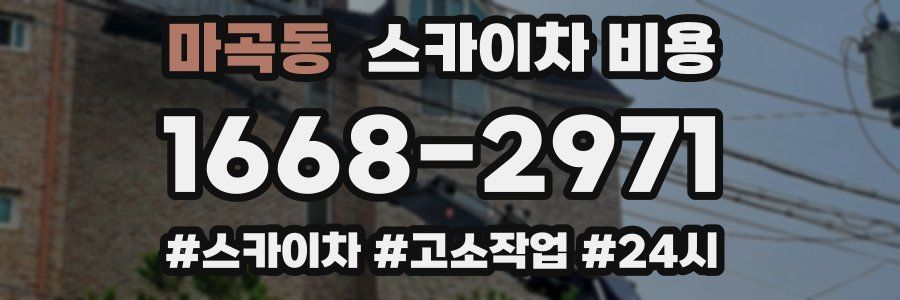 마곡동 스카이차 비용