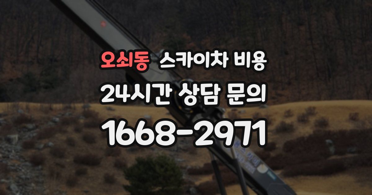 오쇠동 스카이차 비용