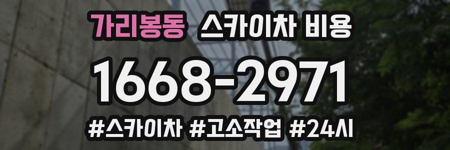 가리봉동 스카이차 비용