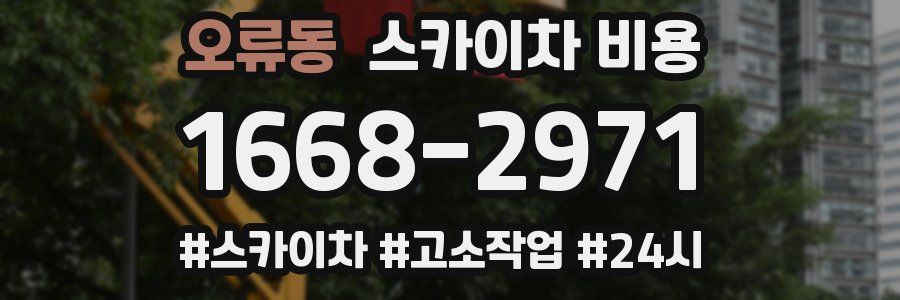 오류동 스카이차 비용