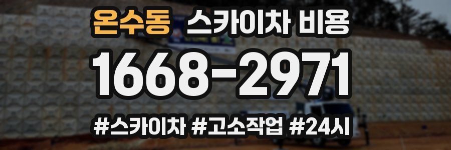 온수동 스카이차 비용