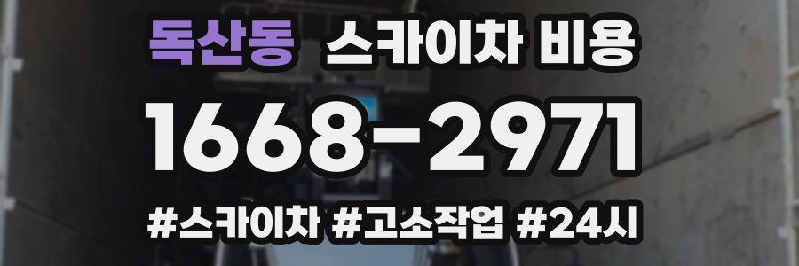 독산동 스카이차 비용