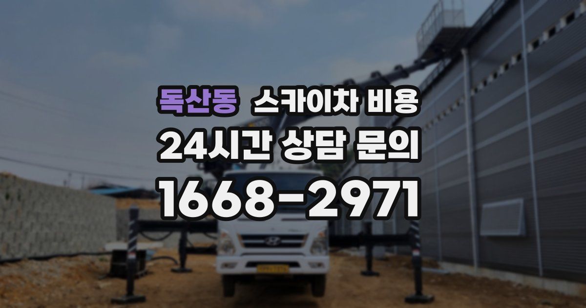 독산동 스카이차 비용