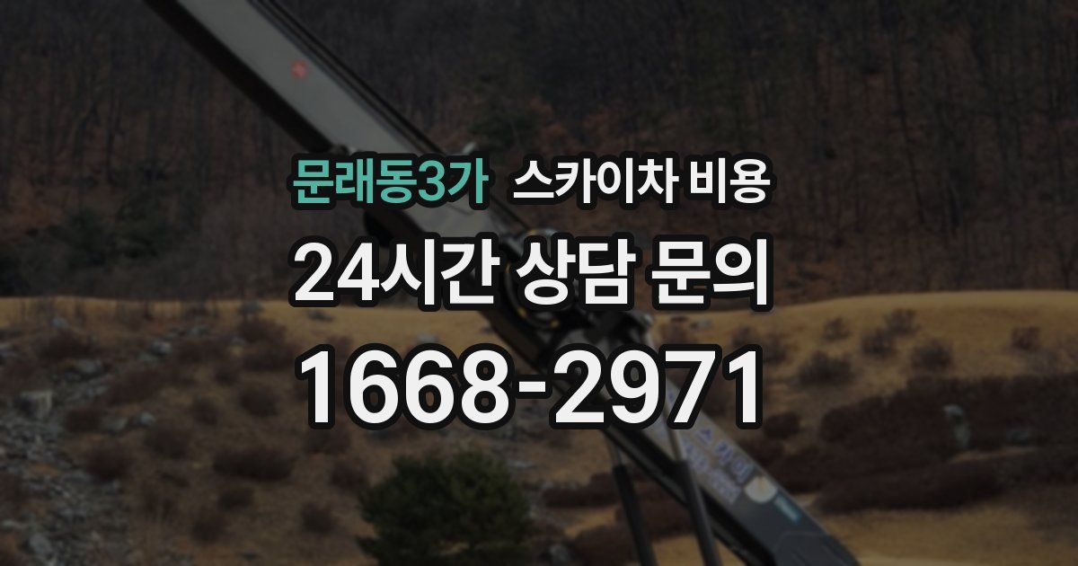 문래동3가 스카이차 비용