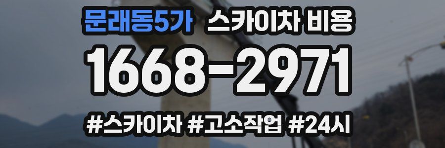 문래동5가 스카이차 비용