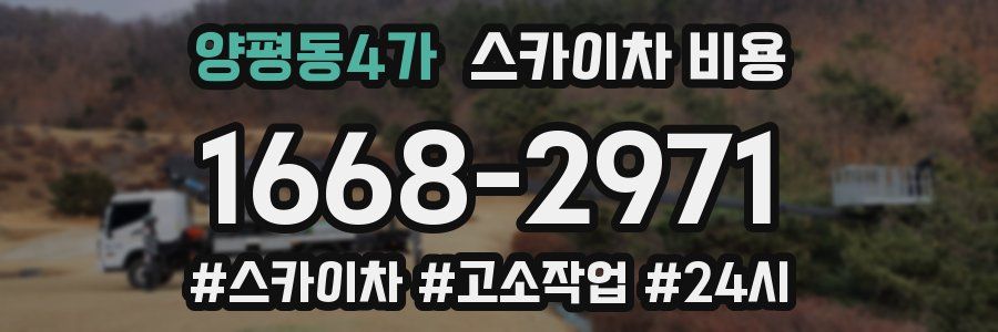 양평동4가 스카이차 비용