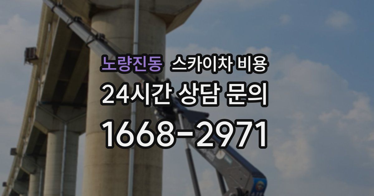 노량진동 스카이차 비용