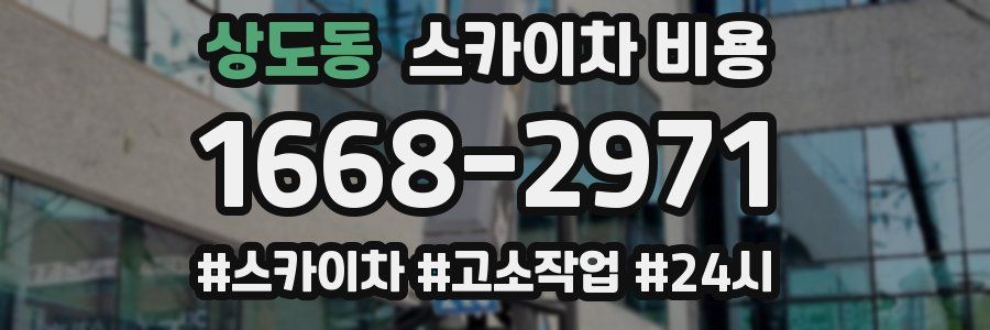 상도동 스카이차 비용