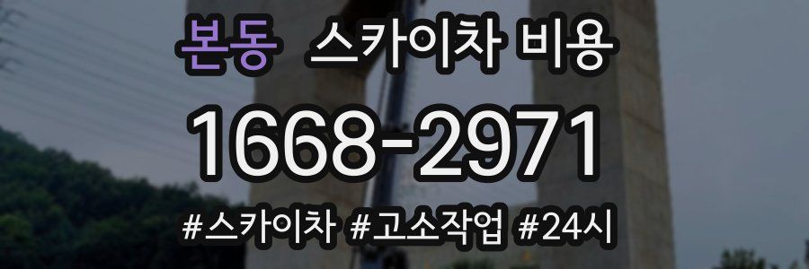 본동 스카이차 비용