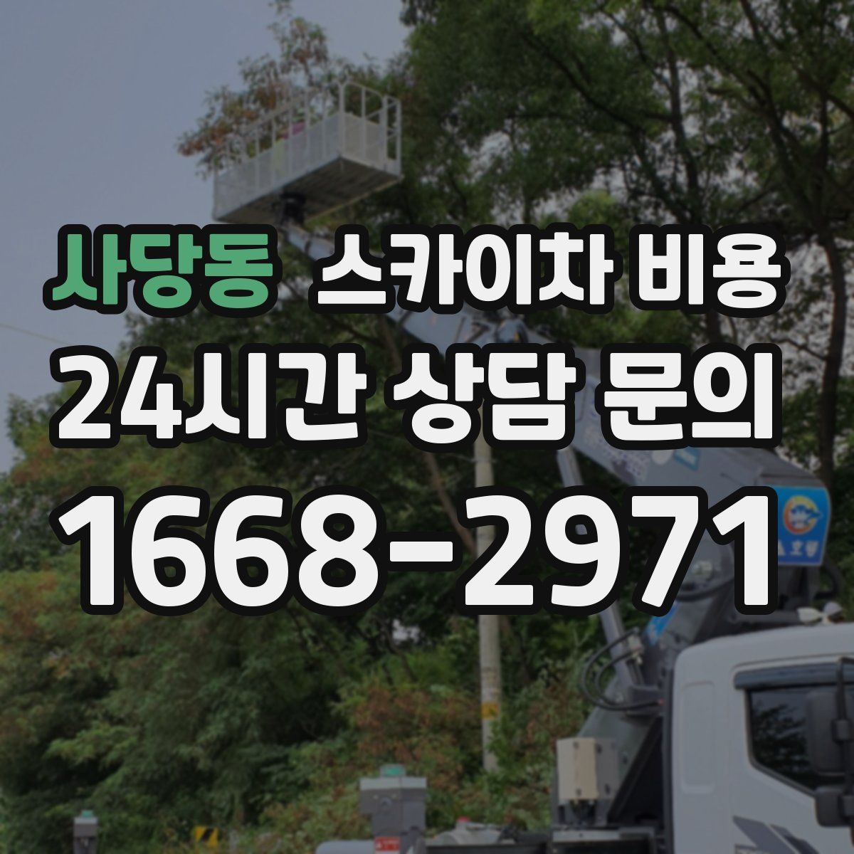 사당동 스카이차 비용