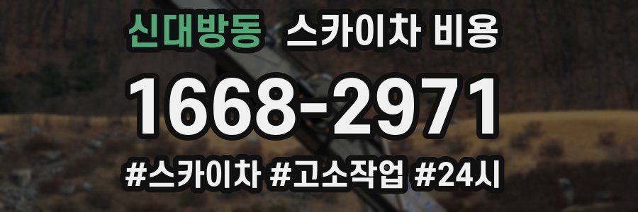 신대방동 스카이차 비용