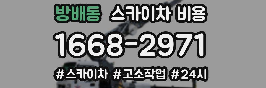 방배동 스카이차 비용