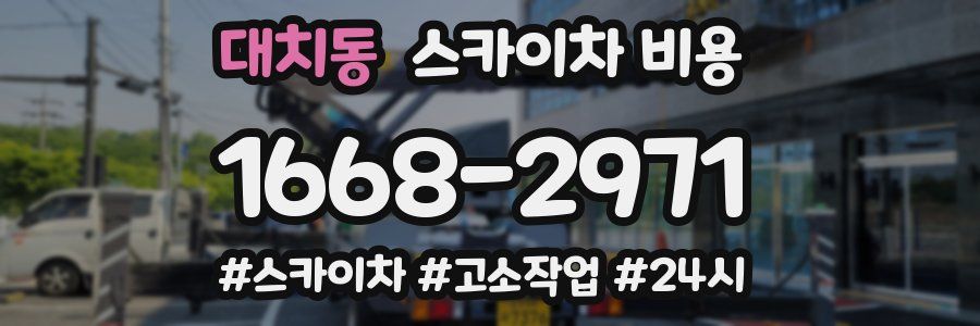 대치동 스카이차 비용