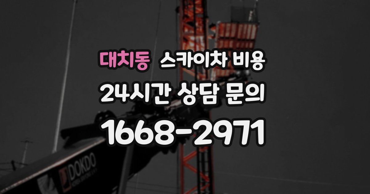 대치동 스카이차 비용