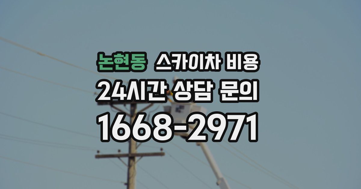 논현동 스카이차 비용