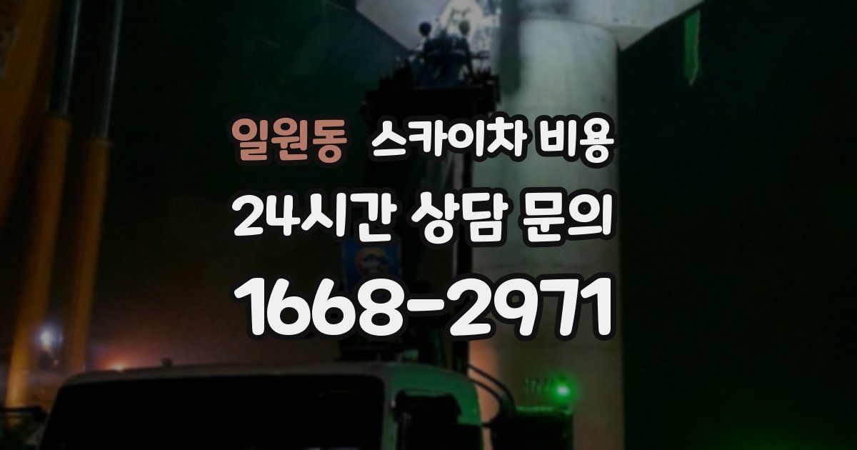 일원동 스카이차 비용