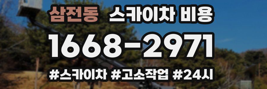 삼전동 스카이차 비용