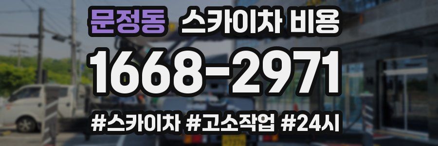 문정동 스카이차 비용