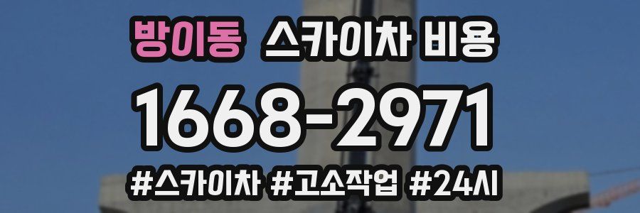 방이동 스카이차 비용