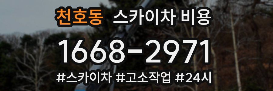 천호동 스카이차 비용