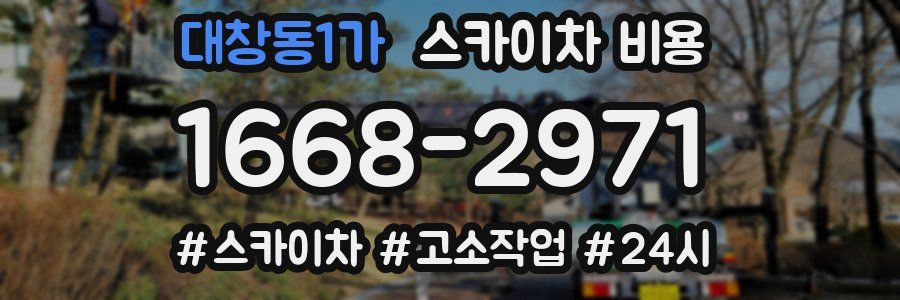 대창동1가 스카이차 비용