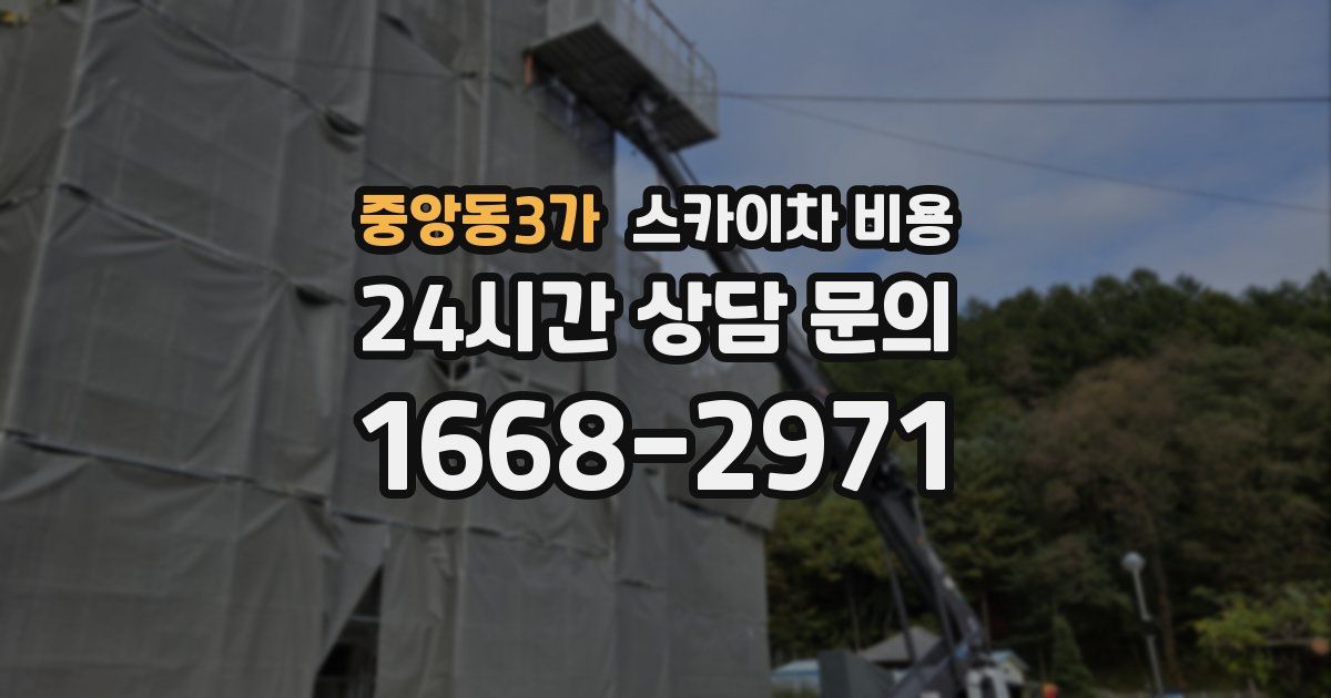 중앙동3가 스카이차 비용