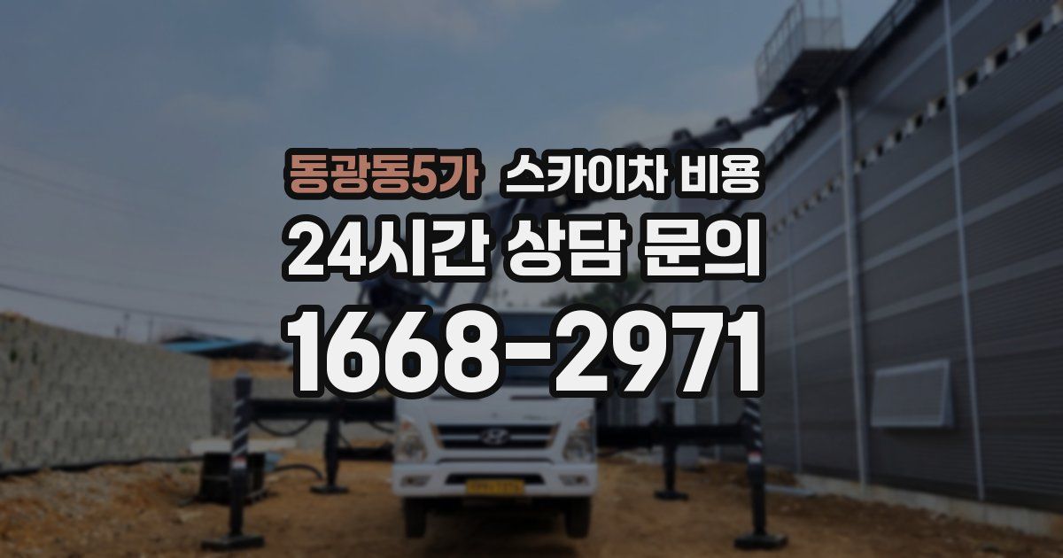 동광동5가 스카이차 비용