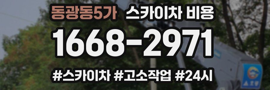 동광동5가 스카이차 비용