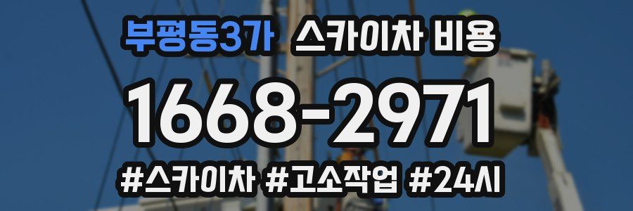 부평동3가 스카이차 비용