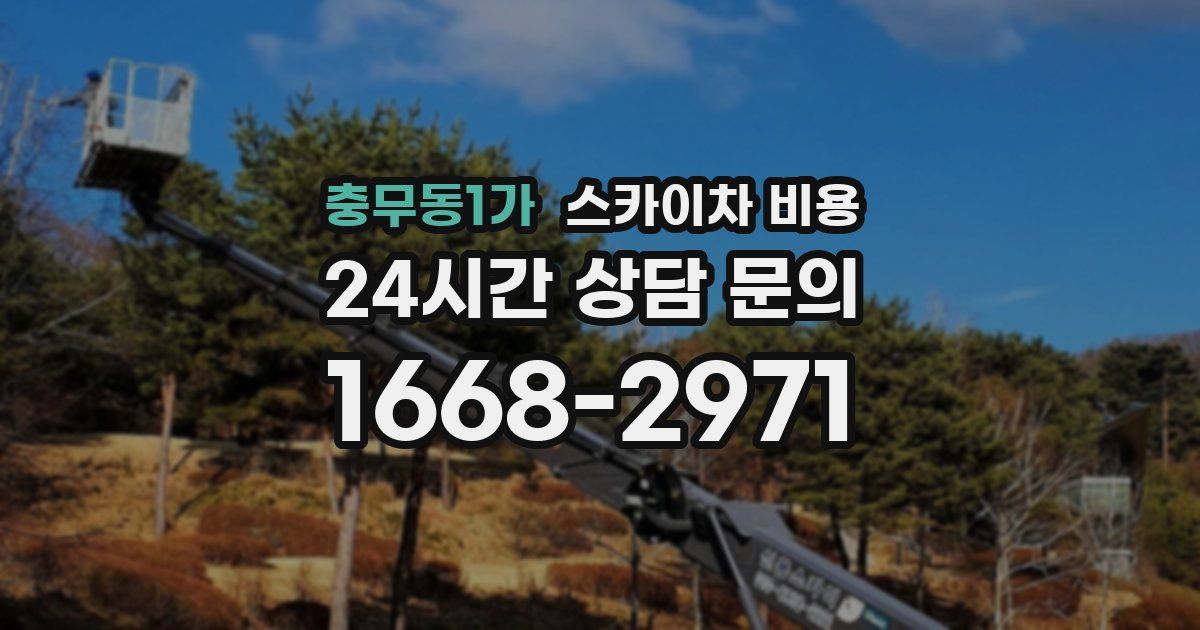 충무동1가 스카이차 비용