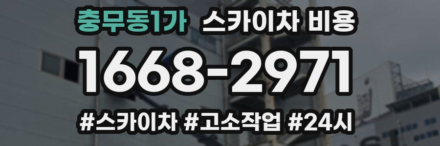 충무동1가 스카이차 비용