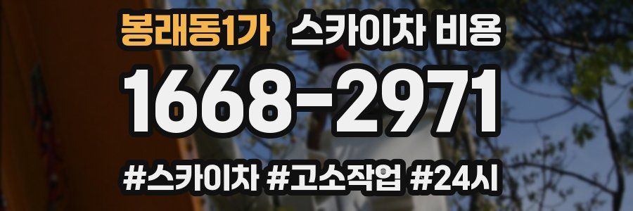 봉래동1가 스카이차 비용