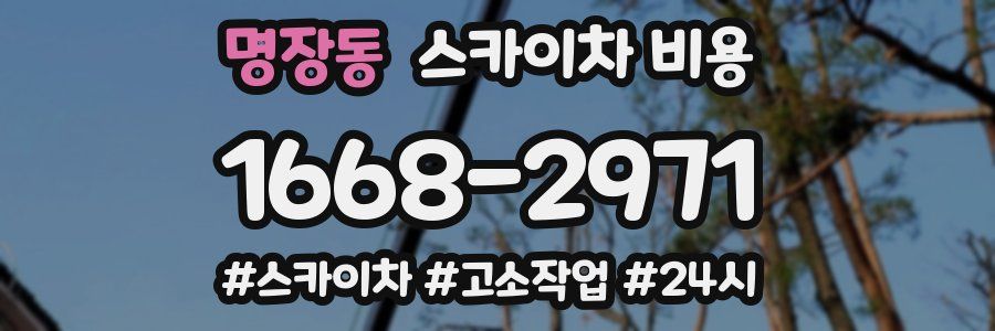 명장동 스카이차 비용