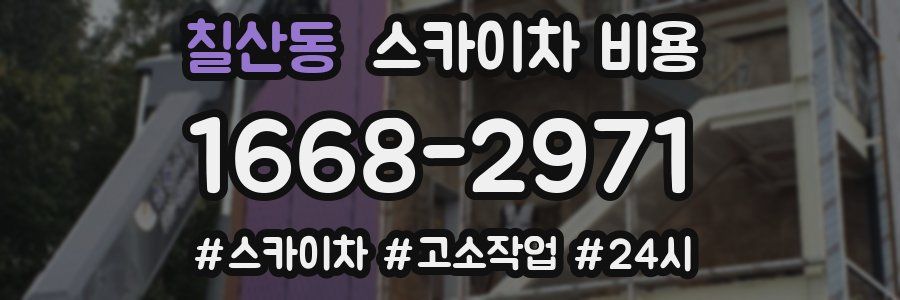 칠산동 스카이차 비용
