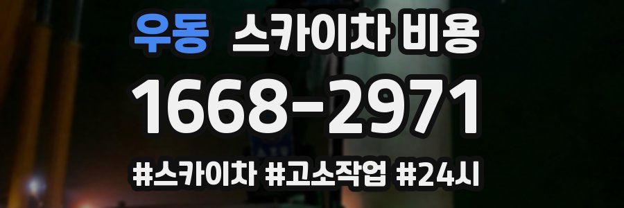 우동 스카이차 비용