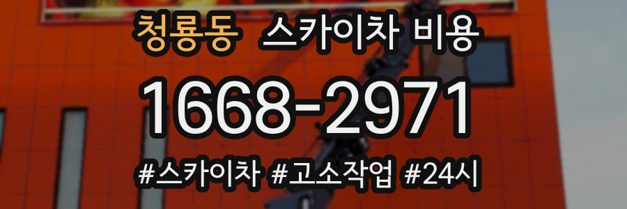 청룡동 스카이차 비용