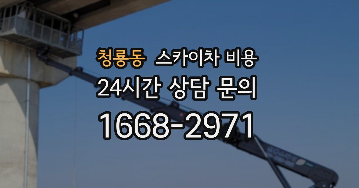 청룡동 스카이차 비용