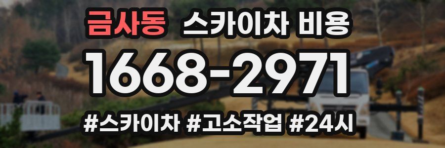 금사동 스카이차 비용