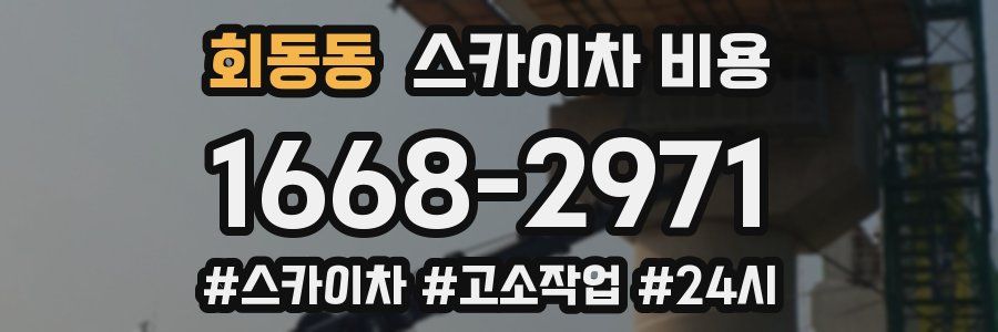 회동동 스카이차 비용