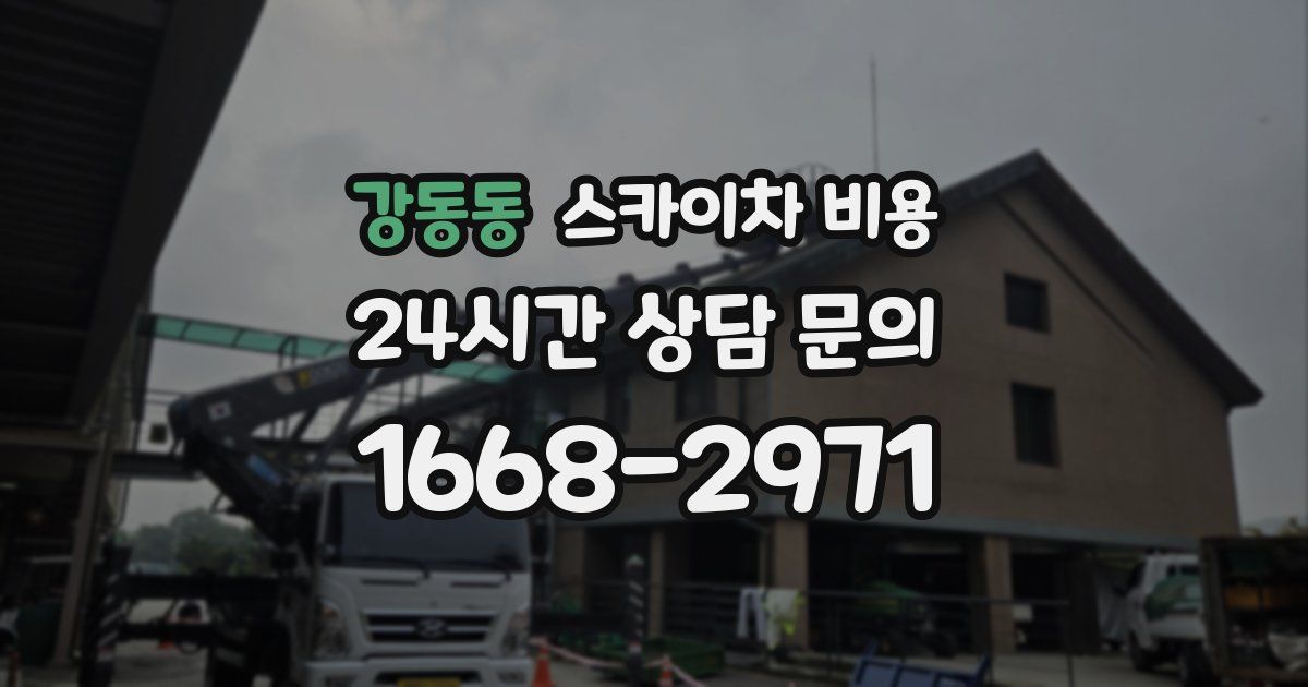 강동동 스카이차 비용