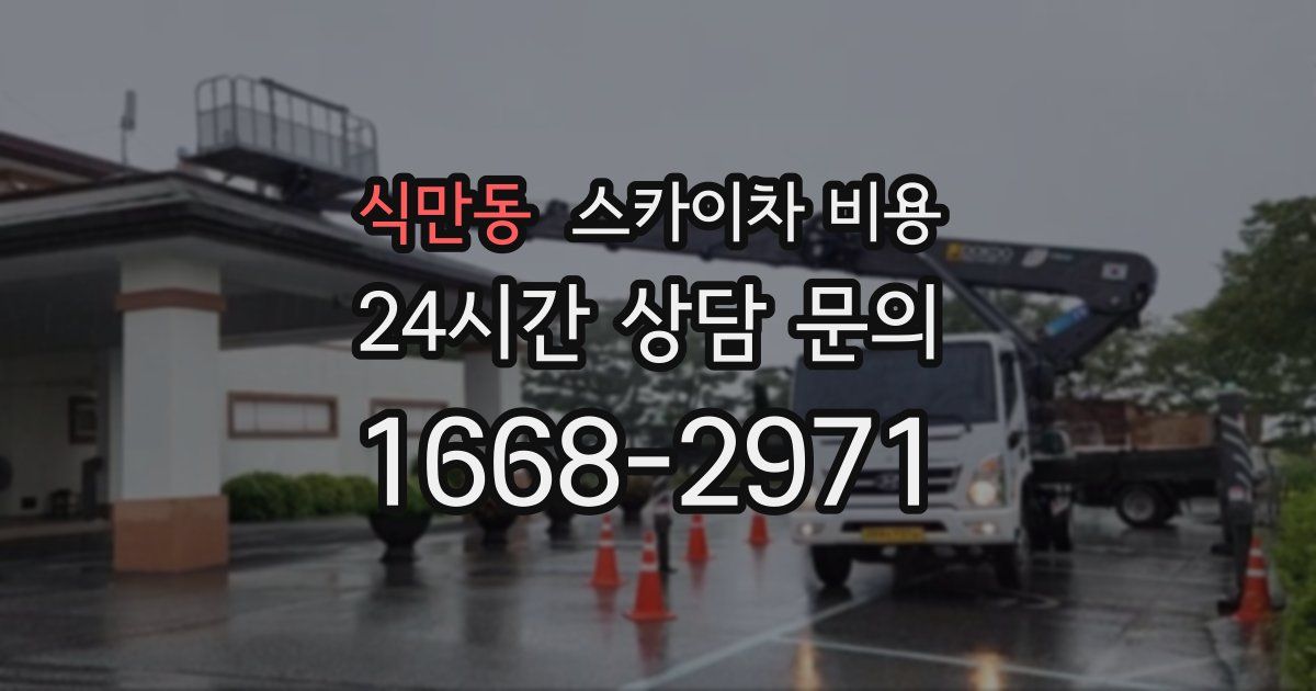 식만동 스카이차 비용