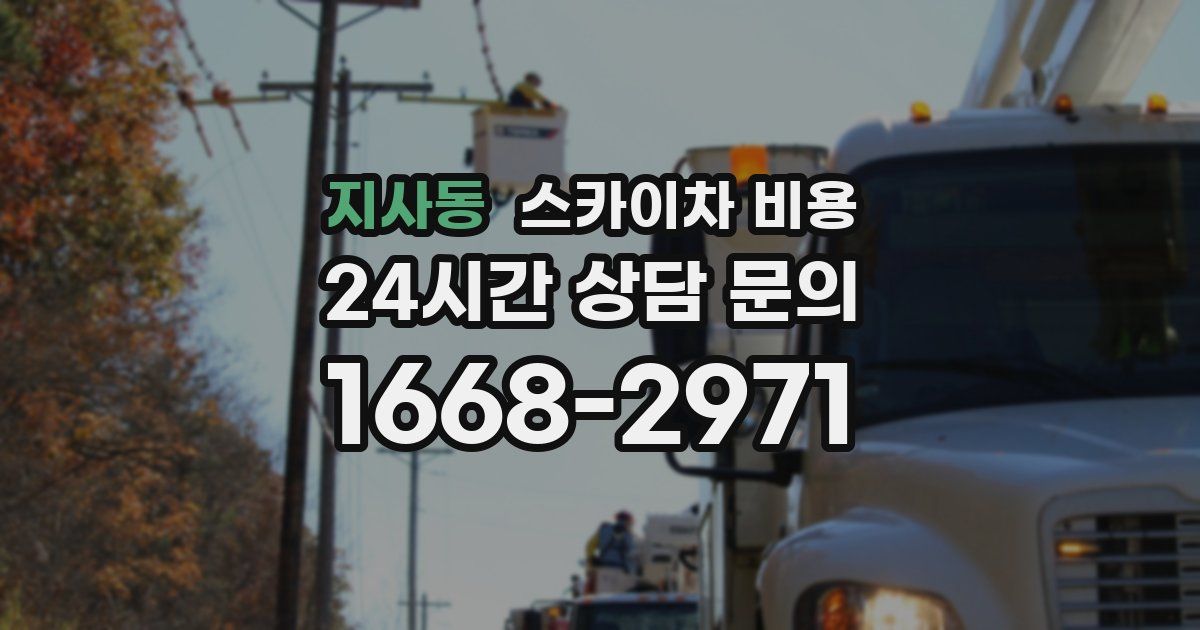 지사동 스카이차 비용